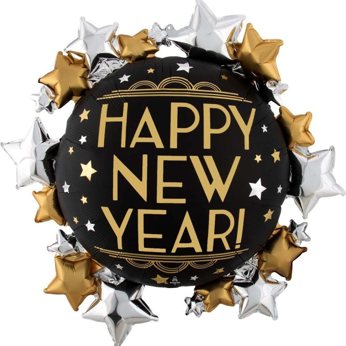 Buy Balloons Happy New Year Star Supershape Balloon sold at Party Expert