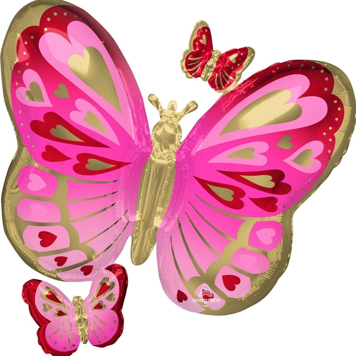 LE GROUPE BLC INTL INC Balloons Heart Butterfly Supershape Balloon