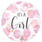 LE GROUPE BLC INTL INC Balloons It's a Girl Round Supershape Balloon, Baby Girl Watercolor, 28 Inches, 1 Count