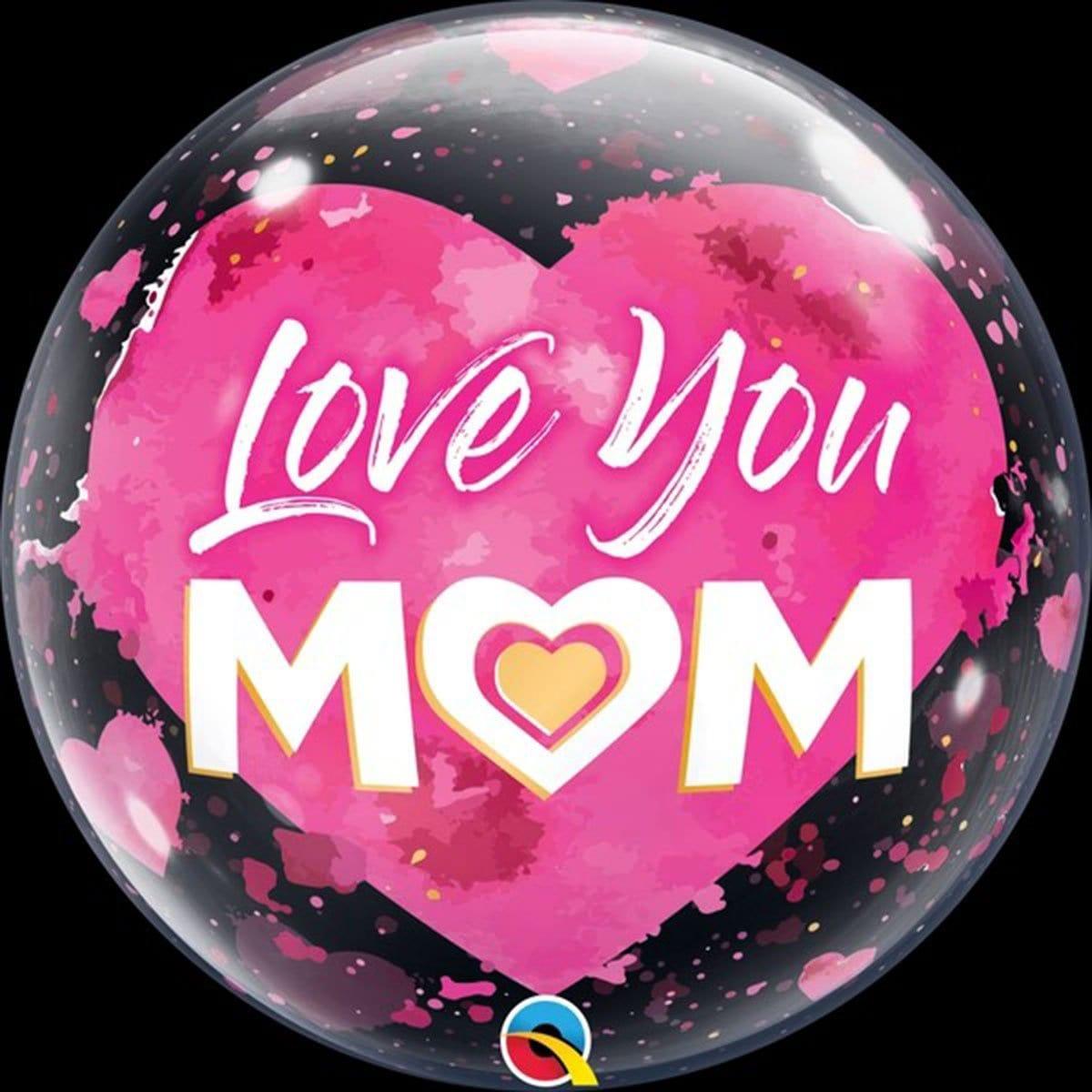 Buy Balloons Love You Mom Bubble Balloon sold at Party Expert