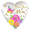 LE GROUPE BLC INTL INC Balloons "Love You Mom" Foil Balloon, 18 in, Floral