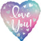 LE GROUPE BLC INTL INC Balloons "Love you!" Multicolored Heart Shape Foil Balloon, 18 Inches, 1 Count