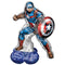 LE GROUPE BLC INTL INC Balloons Marvel Captain America Airloonz Standing Air-Filled Balloon, 48 Inches, 1 Count