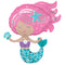 LE GROUPE BLC INTL INC Balloons Mermaid Shine Supershape Foil Balloon, 30 Inches 026635428927