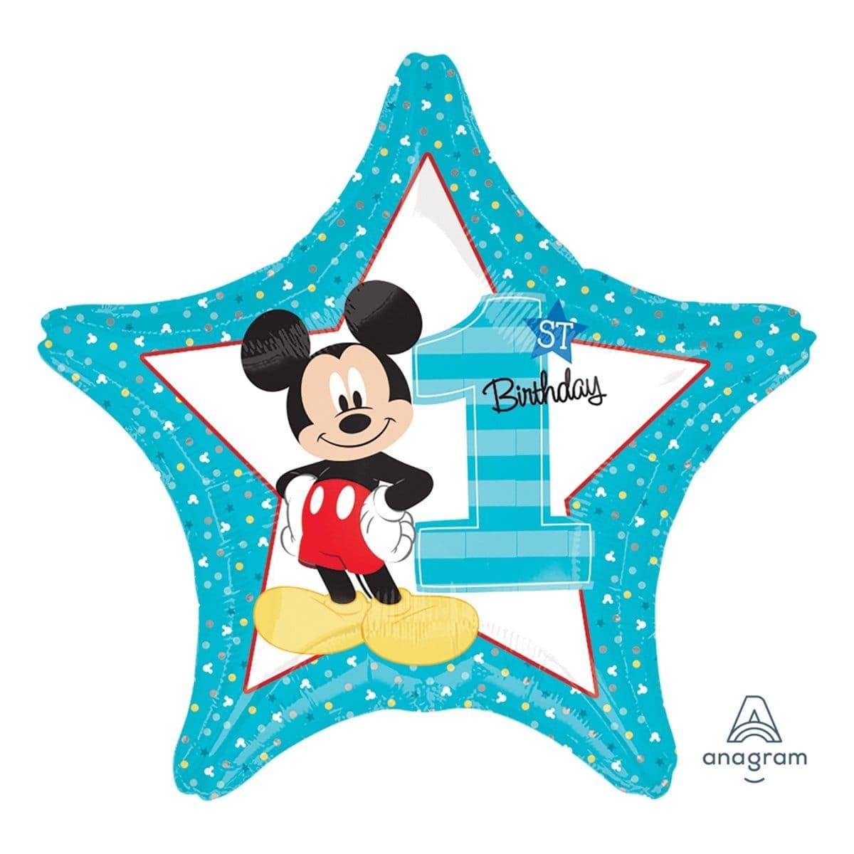 Buy Balloons Mickey 1st Birthday Foil Balloon, 18 Inches sold at Party Expert