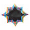 Buy Balloons Multi Stripe Burst Black Board Write-On Balloon sold at Party Expert
