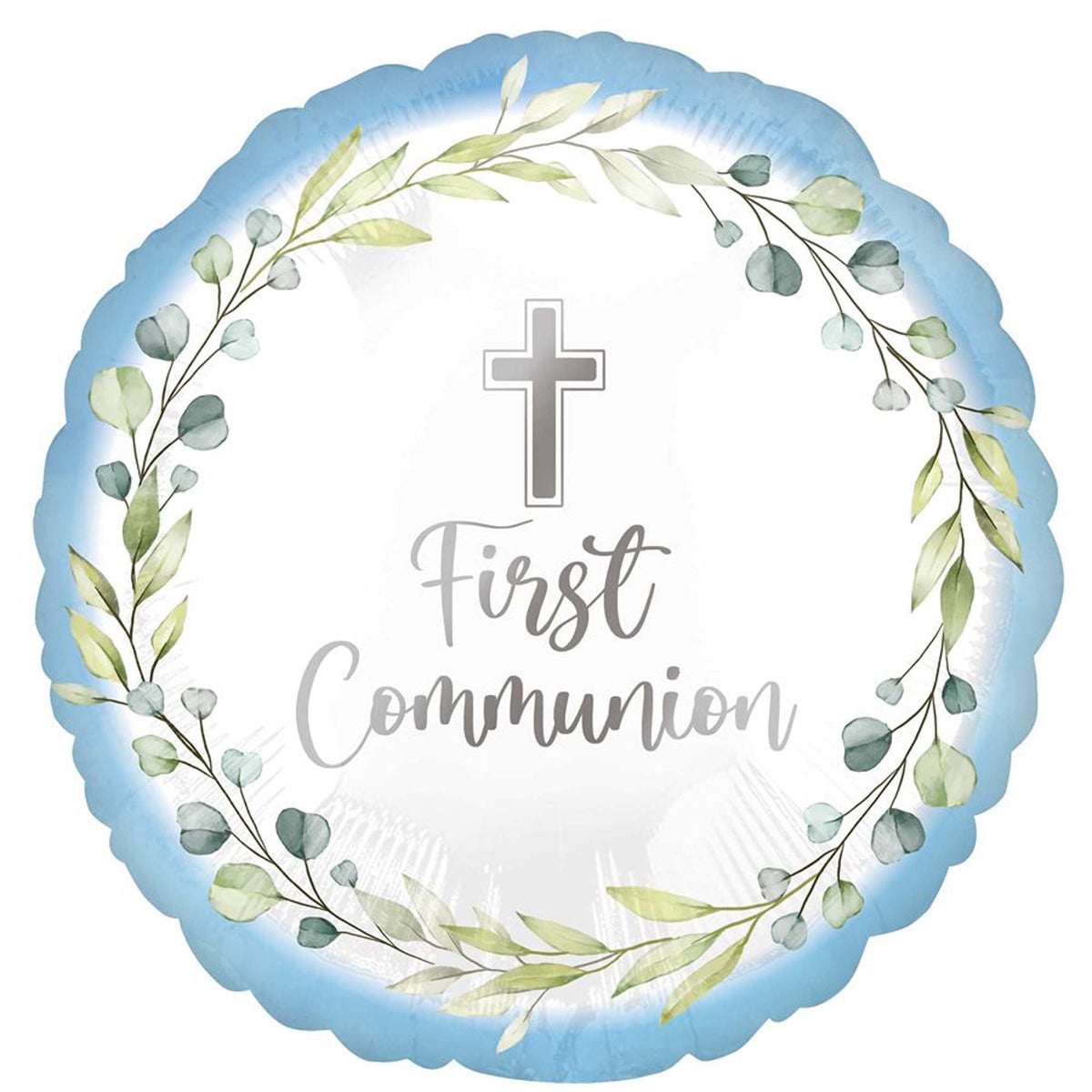 LE GROUPE BLC INTL INC Balloons My First Communion Blue Foil Balloon, 18 Inches, 1 Count 026635445085