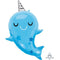LE GROUPE BLC INTL INC Balloons Narwhal Supershape Foil Balloon, 30 Inches 026635415514