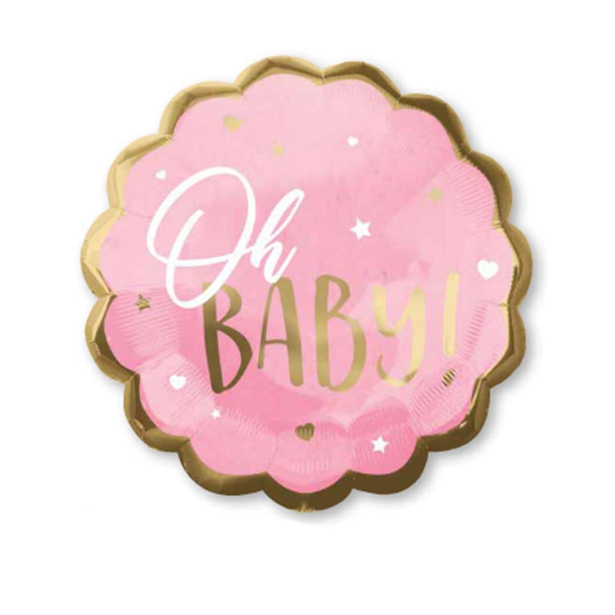 Buy Balloons Oh Baby! Pink Supershape Balloon sold at Party Expert