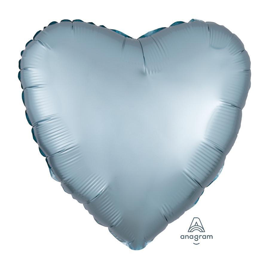 Buy Balloons Pastel Blue Heart Shape Foil Balloon, 18 Inches sold at Party Expert