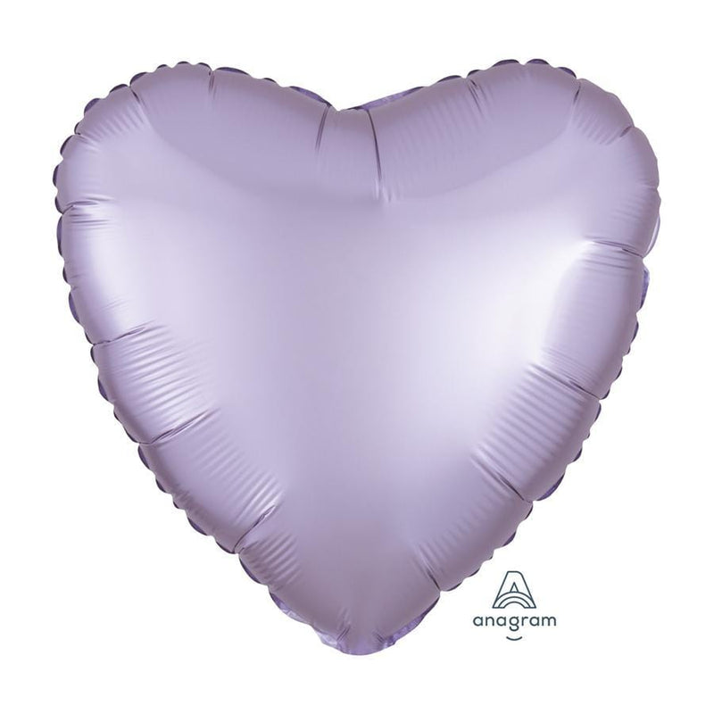 Buy Balloons Pastel Lilac Heart Shape Foil Balloon, 18 Inches sold at Party Expert
