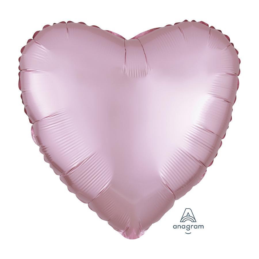 Buy Balloons Pastel Pink Heart Shape Foil Balloon, 18 Inches sold at Party Expert