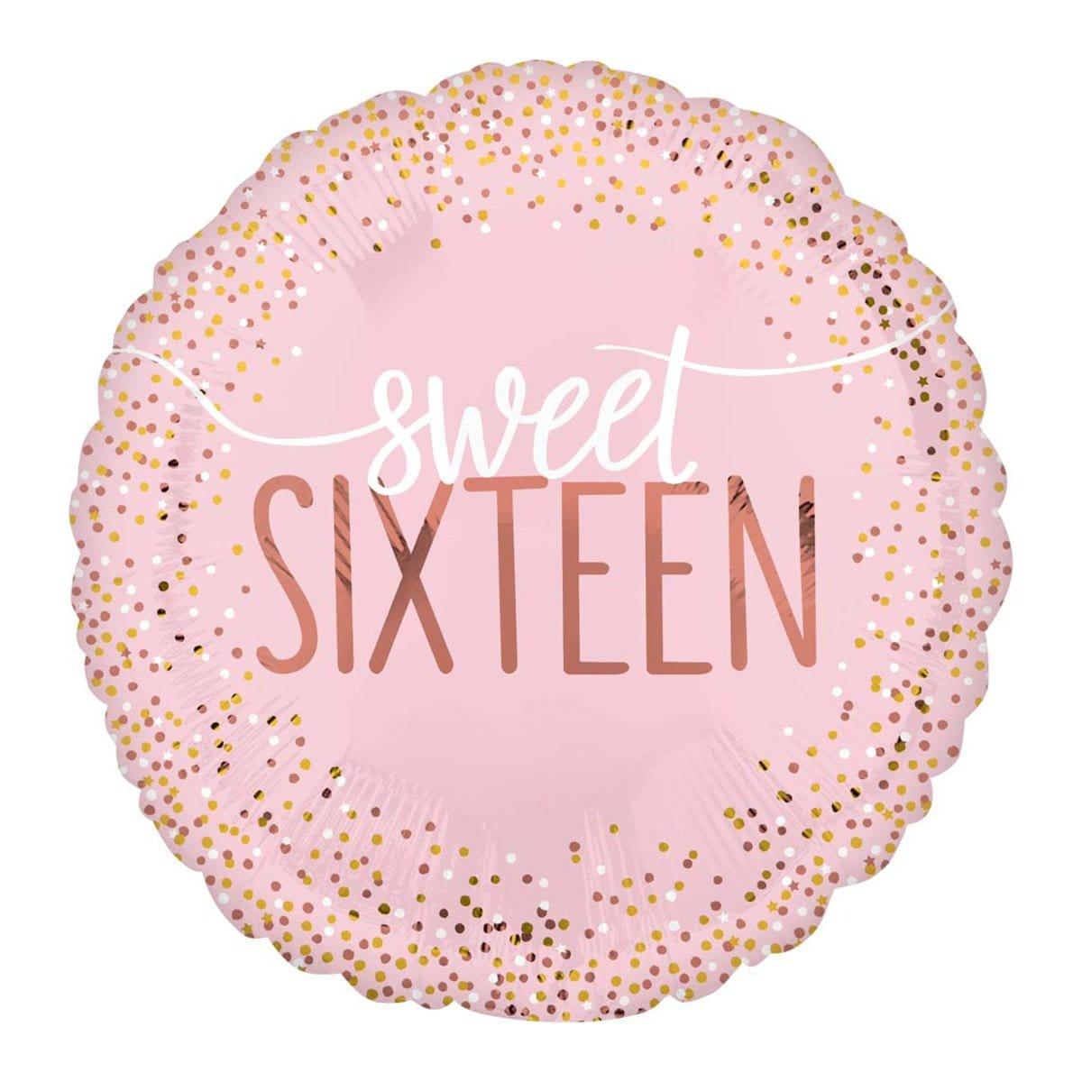 Buy Balloons Pink Sweet Sixteen Foil Balloon, 18 Inches sold at Party Expert