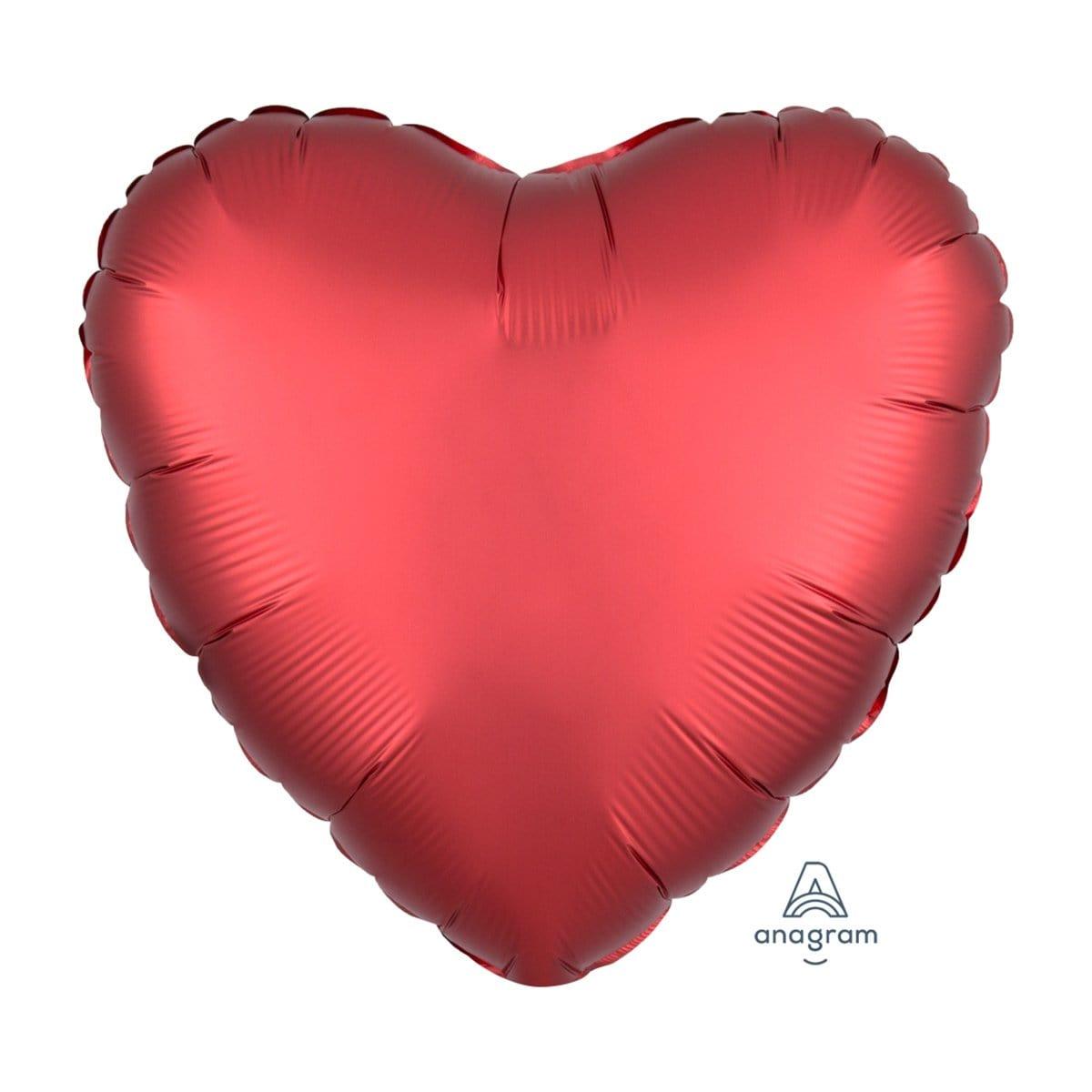 Buy Balloons Red Heart Shape Foil Balloon, 18 Inches sold at Party Expert