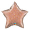 Buy Balloons Rose Gold Holographic Star Shape Foil Balloon, 18 Inches sold at Party Expert