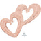 Buy Balloons Rose Gold Interlocking Hearts Supershape Balloon sold at Party Expert