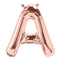 Buy Balloons Rose Gold Letter A Foil Balloon, 34 Inches sold at Party Expert