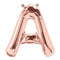 Buy Balloons Rose Gold Letter A Foil Balloon, 34 Inches sold at Party Expert