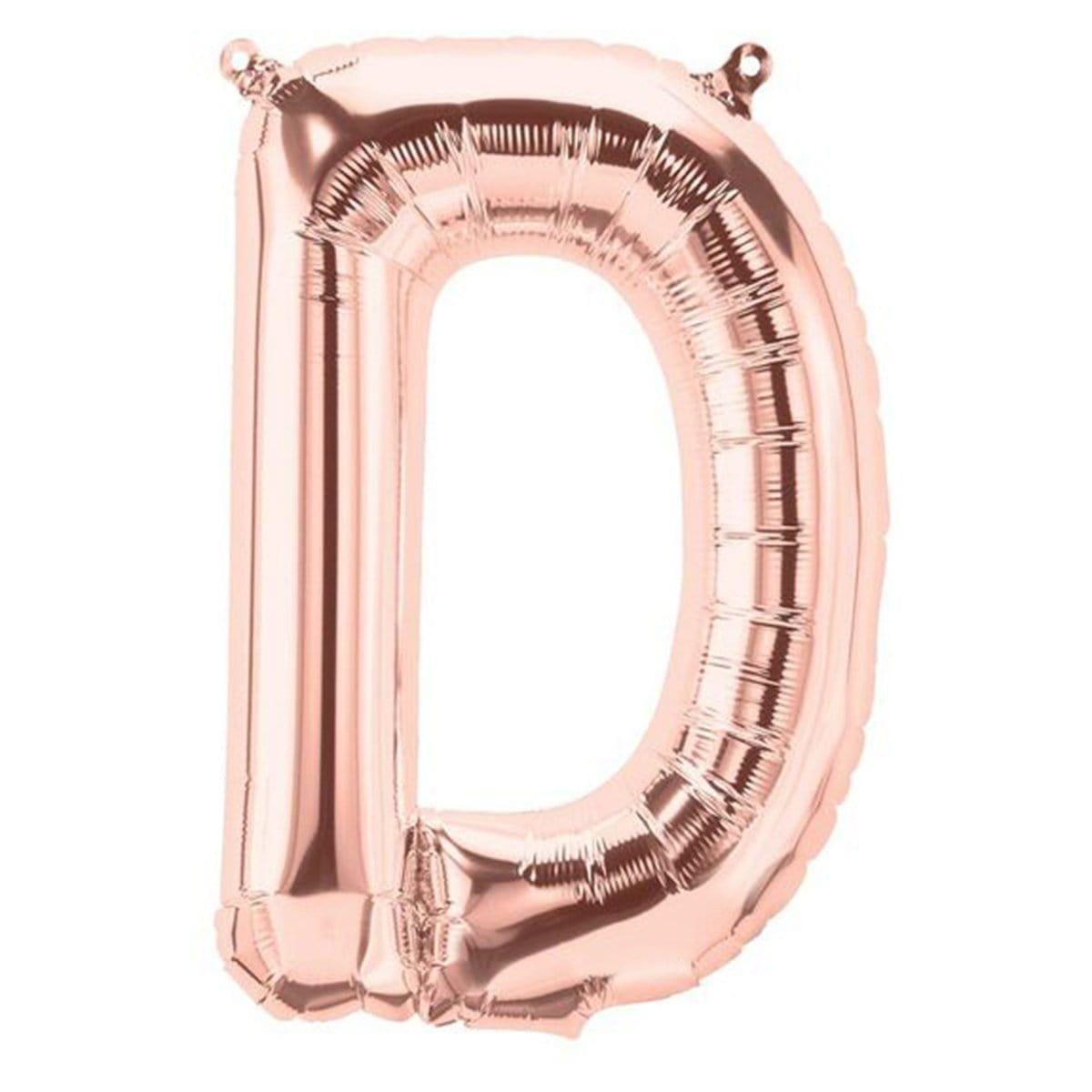 Buy Balloons Rose Gold Letter D Foil Balloon, 16 Inches sold at Party Expert