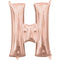 Buy Balloons Rose Gold Letter H Foil Balloon, 16 Inches sold at Party Expert