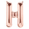 Buy Balloons Rose Gold Letter H Foil Balloon, 34 Inches sold at Party Expert