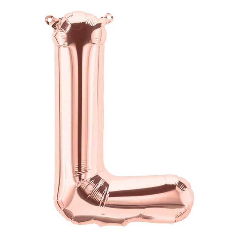 Buy Balloons Rose Gold Letter L Foil Balloon, 34 Inches sold at Party Expert