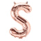 Buy Balloons Rose Gold Letter S Foil Balloon, 34 Inches sold at Party Expert