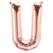 Buy Balloons Rose Gold Letter U Foil Balloon, 16 Inches sold at Party Expert