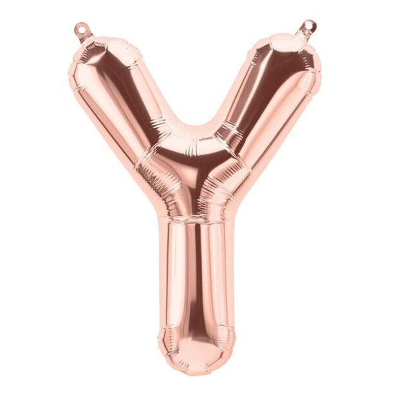Buy Balloons Rose Gold Letter Y Foil Balloon, 34 Inches sold at Party Expert