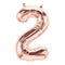 Buy Balloons Rose Gold Numebr 2 Foil Balloon, 34 Inches sold at Party Expert