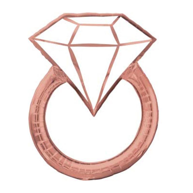 Buy Balloons Rose Gold Ring Supershape Balloon sold at Party Expert