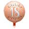 LE GROUPE BLC INTL INC Balloons Rose Gold Trendy Age 18th Birthday Foil Balloon, 18 Inches, 1 Count 3660380077824