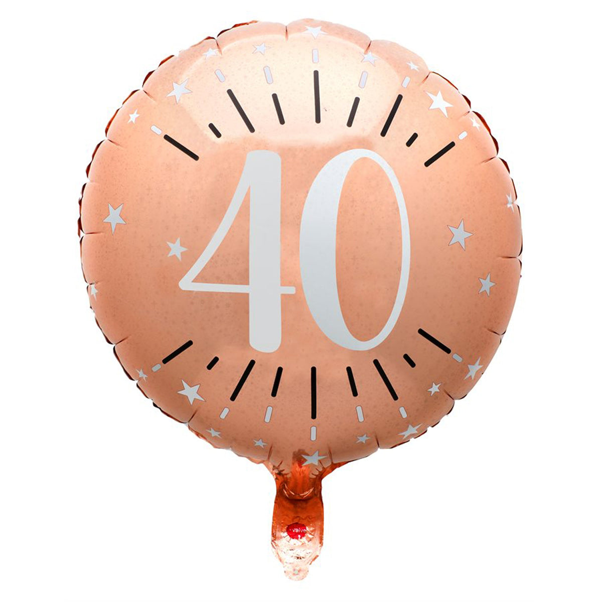 LE GROUPE BLC INTL INC Balloons Rose Gold Trendy Age 40th Birthday Foil Balloon, 18 Inches, 1 Count 3660380077855