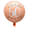 LE GROUPE BLC INTL INC Balloons Rose Gold Trendy Age 50th Birthday Foil Balloon, 18 Inches, 1 Count 3660380077862