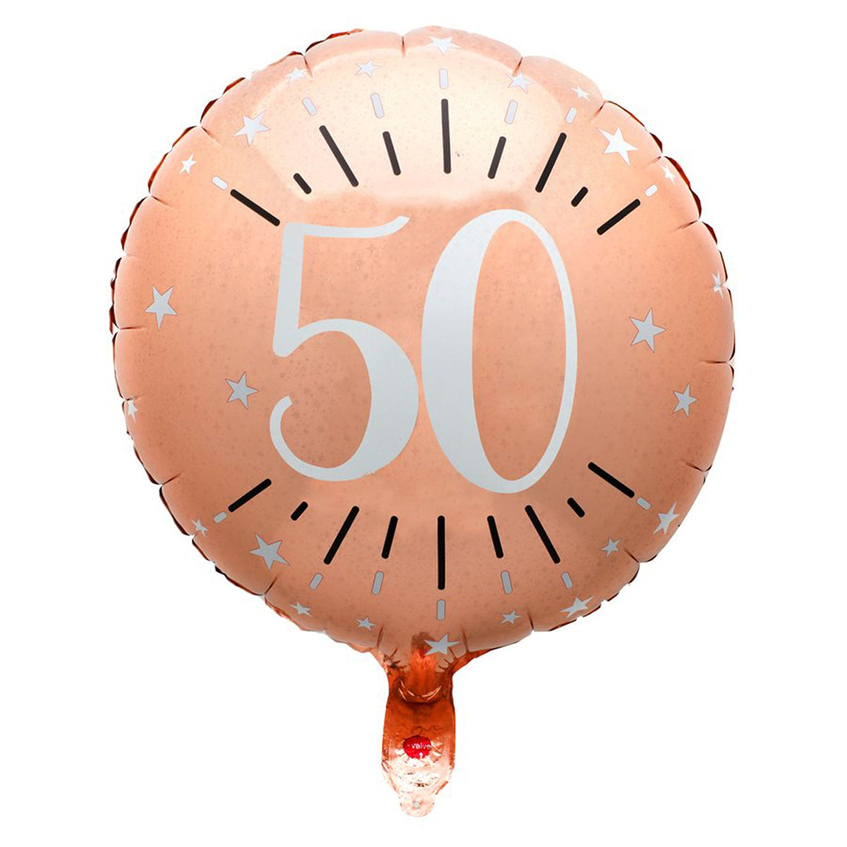 LE GROUPE BLC INTL INC Balloons Rose Gold Trendy Age 50th Birthday Foil Balloon, 18 Inches, 1 Count 3660380077862