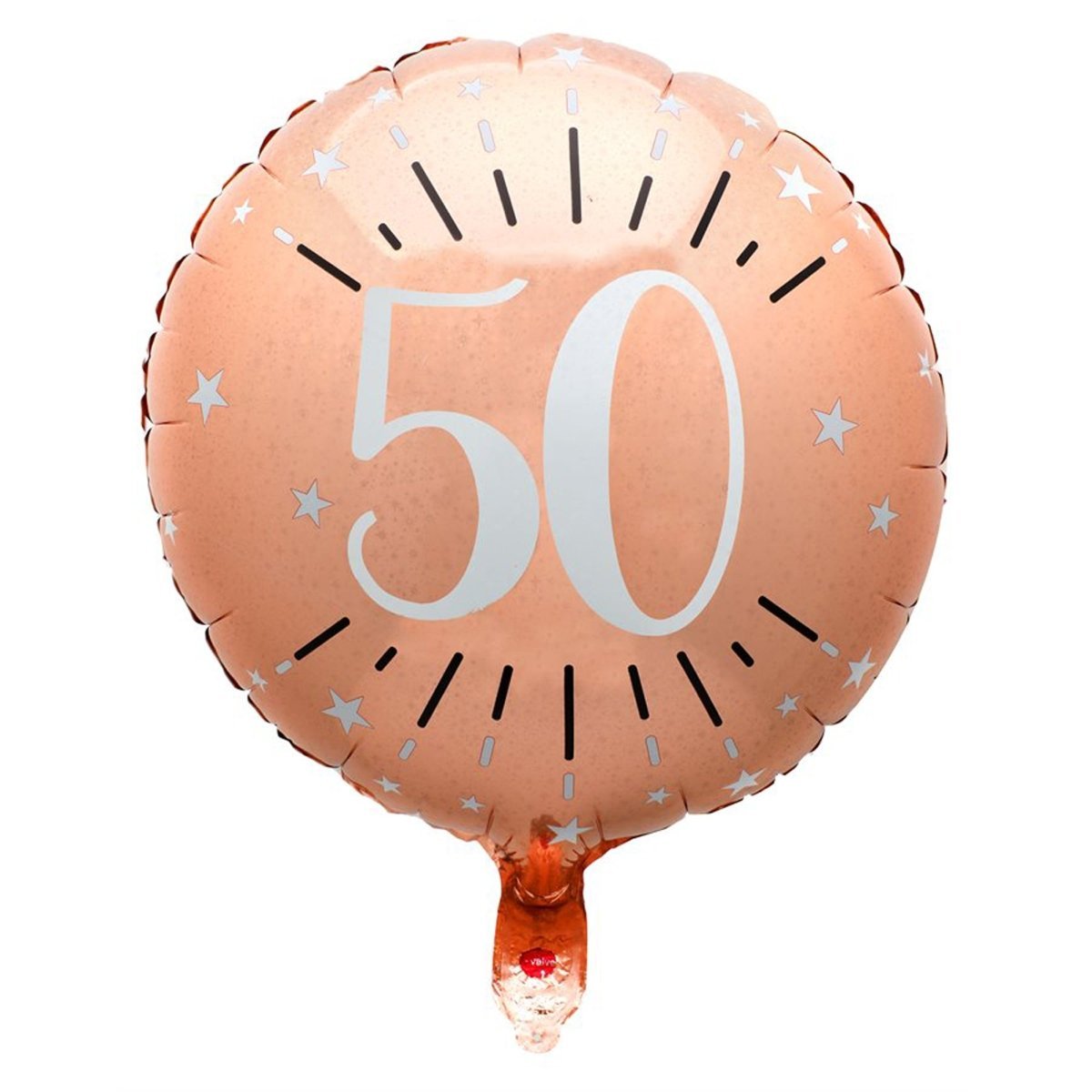 LE GROUPE BLC INTL INC Balloons Rose Gold Trendy Age 50th Birthday Foil Balloon, 18 Inches, 1 Count 3660380077862