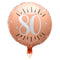 LE GROUPE BLC INTL INC Balloons Rose Gold Trendy Age 80th Birthday Foil Balloon, 18 Inches, 1 Count 3660380077893
