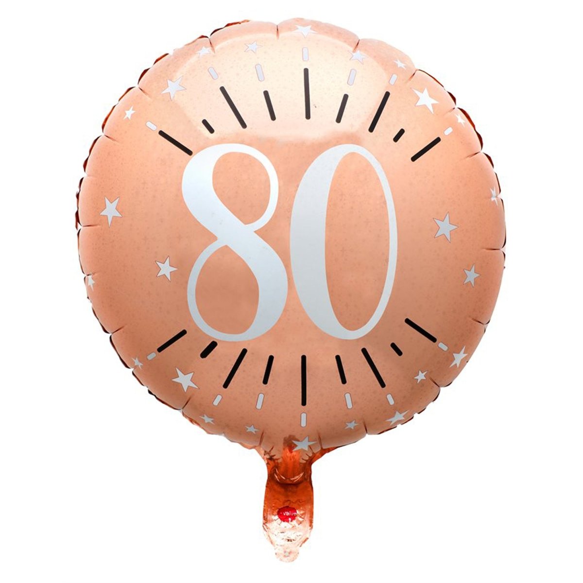LE GROUPE BLC INTL INC Balloons Rose Gold Trendy Age 80th Birthday Foil Balloon, 18 Inches, 1 Count 3660380077893