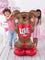 LE GROUPE BLC INTL INC Balloons Satin Brown "Love You" Teddy Bear Airloonz Standing Foil Air-Filled Balloon, 27 X 49 Inches, 1 Count 026635451512
