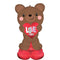 LE GROUPE BLC INTL INC Balloons Satin Brown "Love You" Teddy Bear Airloonz Standing Foil Air-Filled Balloon, 27 X 49 Inches, 1 Count