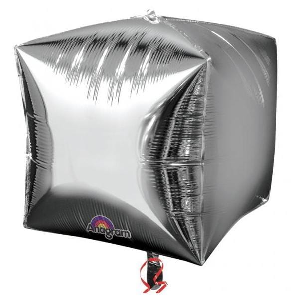 Buy Balloons Silver Cubez Balloon, 15 Inches sold at Party Expert
