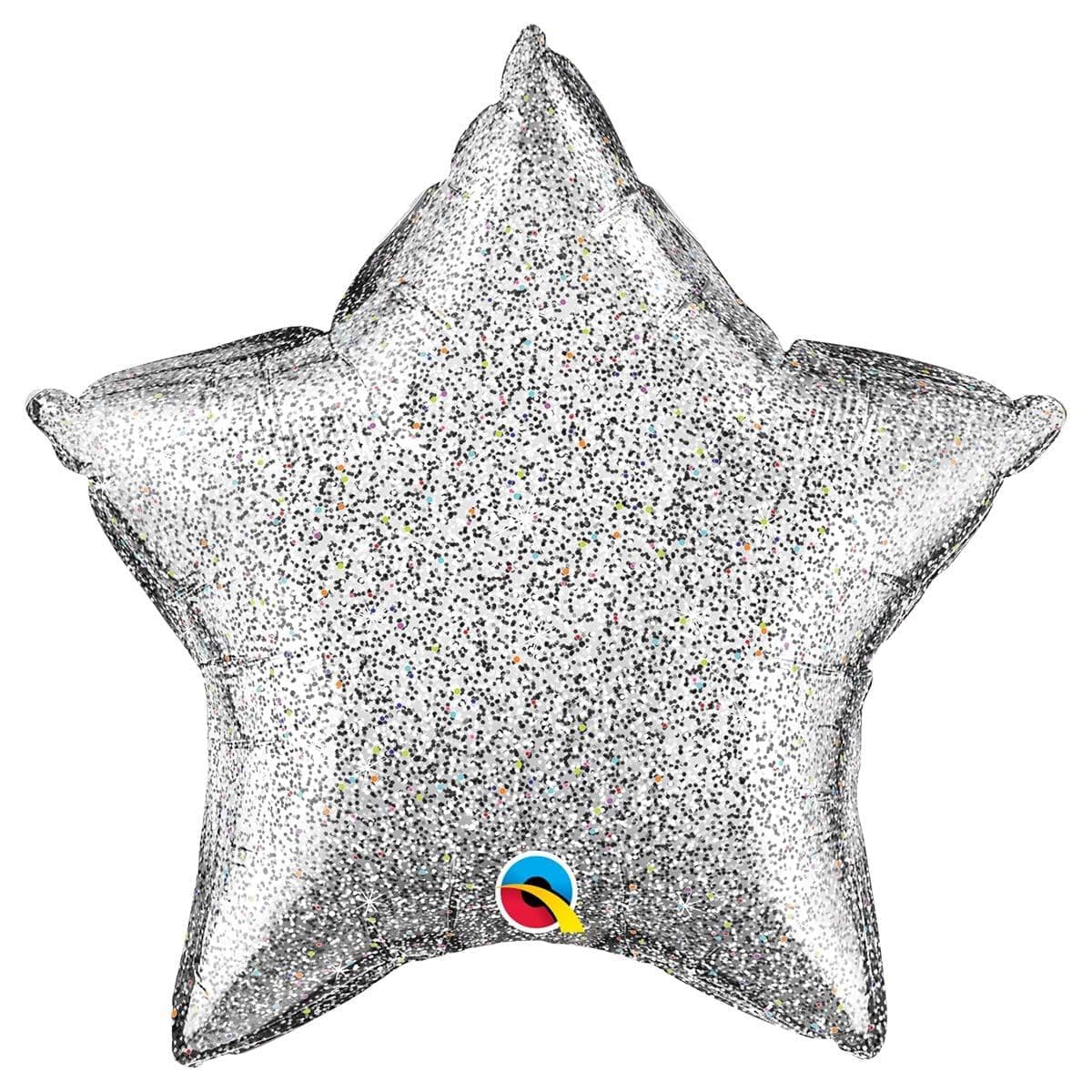 Buy Balloons Silver Holographic Star Foil Balloon, 18 Inches sold at Party Expert