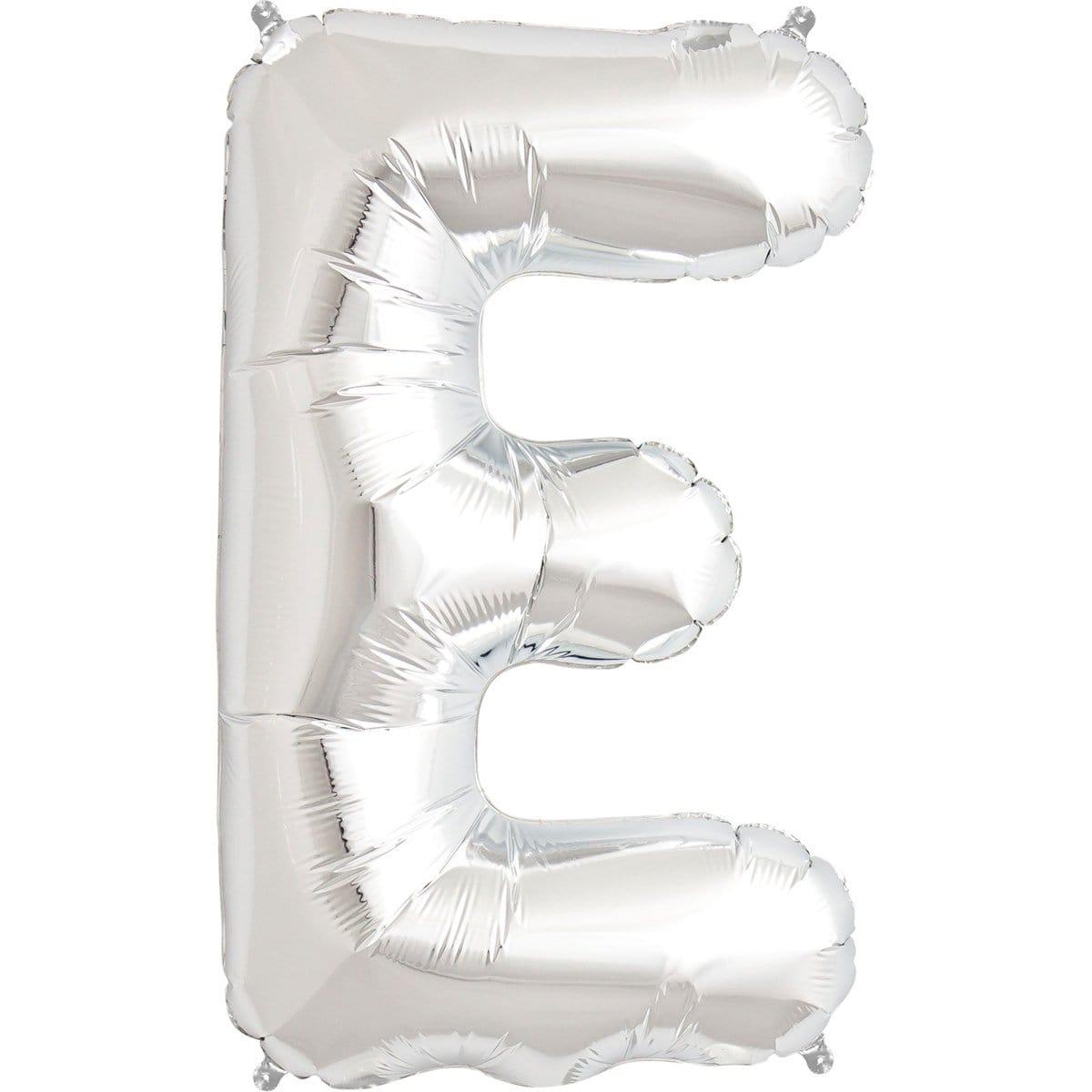 Buy Balloons Silver Letter E Foil Balloon, 34 Inches sold at Party Expert