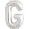 Buy Balloons Silver Letter G Foil Balloon, 16 Inches sold at Party Expert