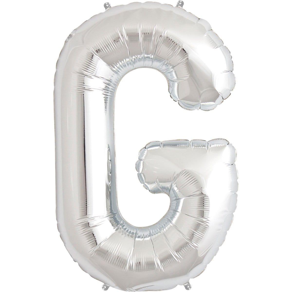 Buy Balloons Silver Letter G Foil Balloon, 34 Inches sold at Party Expert