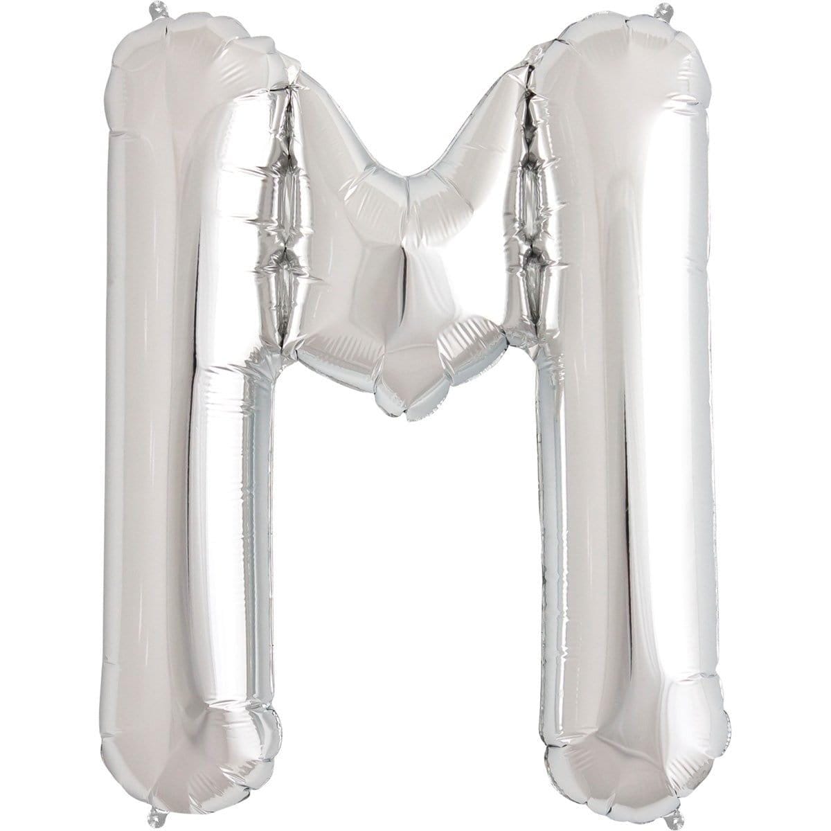 Buy Balloons Silver Letter M Foil Balloon, 34 Inches sold at Party Expert