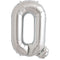 Buy Balloons Silver Letter Q Foil Balloon, 16 Inches sold at Party Expert
