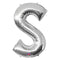 Buy Balloons Silver Letter S Foil Balloon, 16 Inches sold at Party Expert