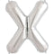 Buy Balloons Silver Letter X Foil Balloon, 34 Inches sold at Party Expert