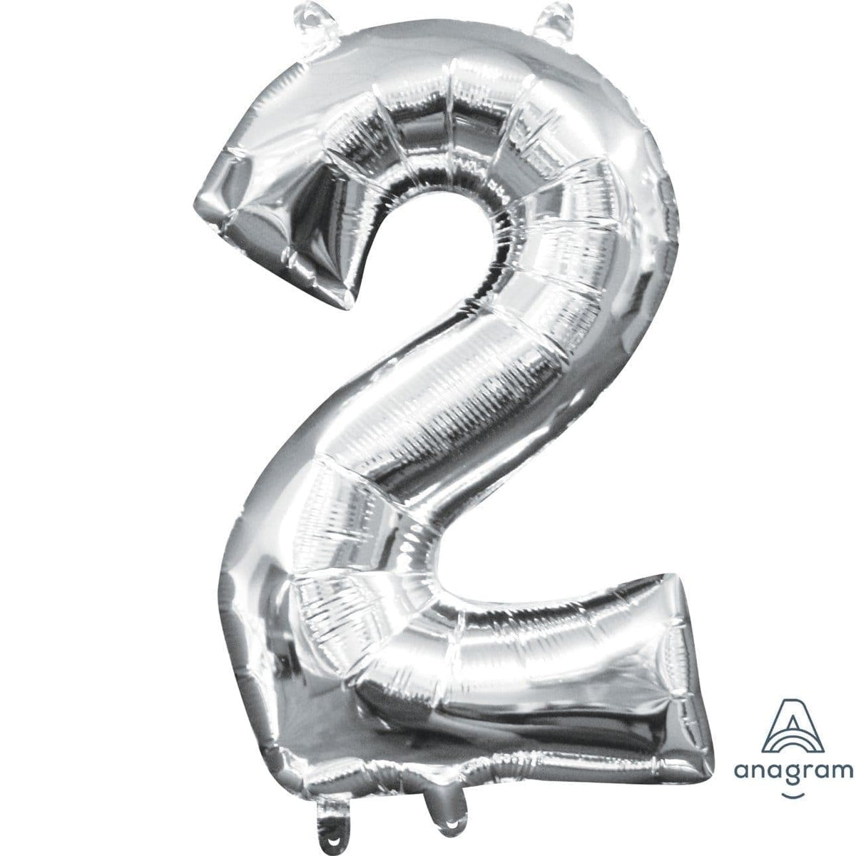 Buy Balloons SIlver Number 2 Foil Balloon, 16 Inches sold at Party Expert